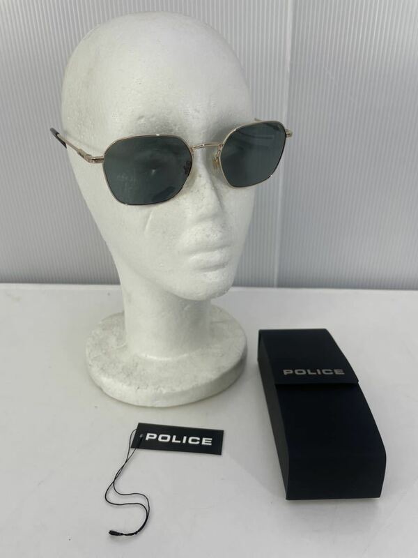 POLICE (ポリス) メンズサングラス 2020 SPL970I 0300 メンズ ヘキサゴン メタルフレーム ローズゴールド/グリーン