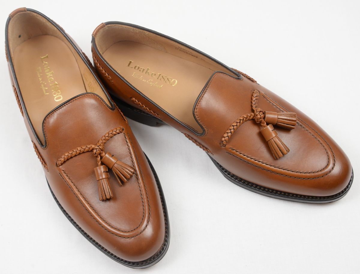 ●Loake 1880(ローク) CANNON(キャノン)ローファ―(タッセル,茶,UK8.5(JP26.5-27)革底,英国王室御用達)新品