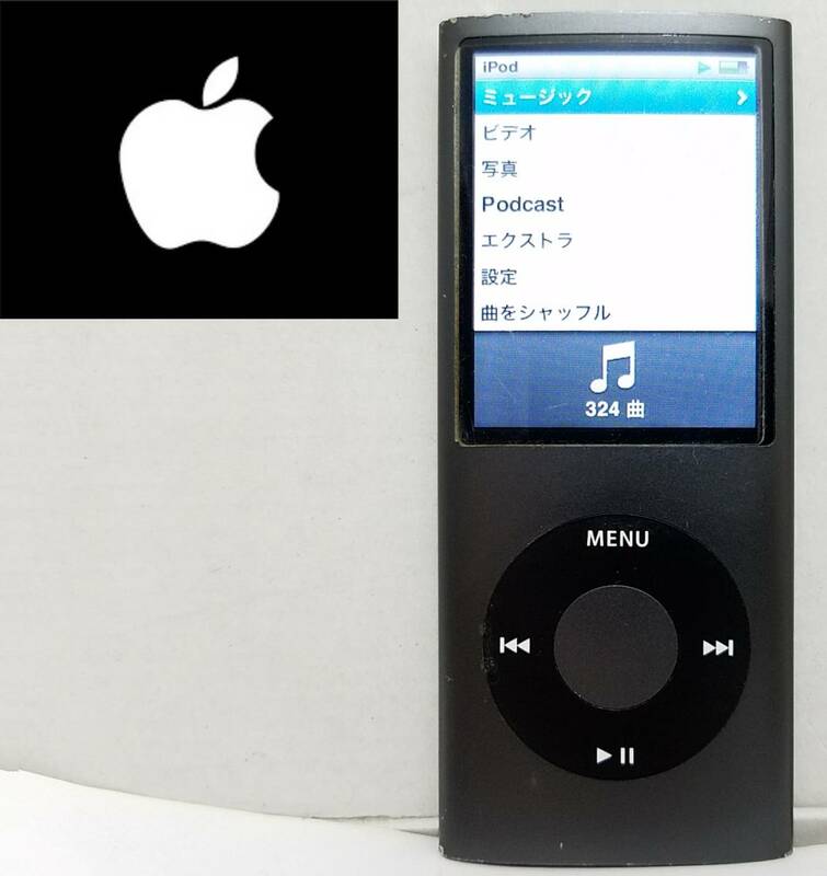 送料140円~(即決は送料無料) アップルiPod nano第4世代8GBブラックMB754J/AデジタルオーディオプレーヤーMP3黒A1285 2287音楽 動画Apple
