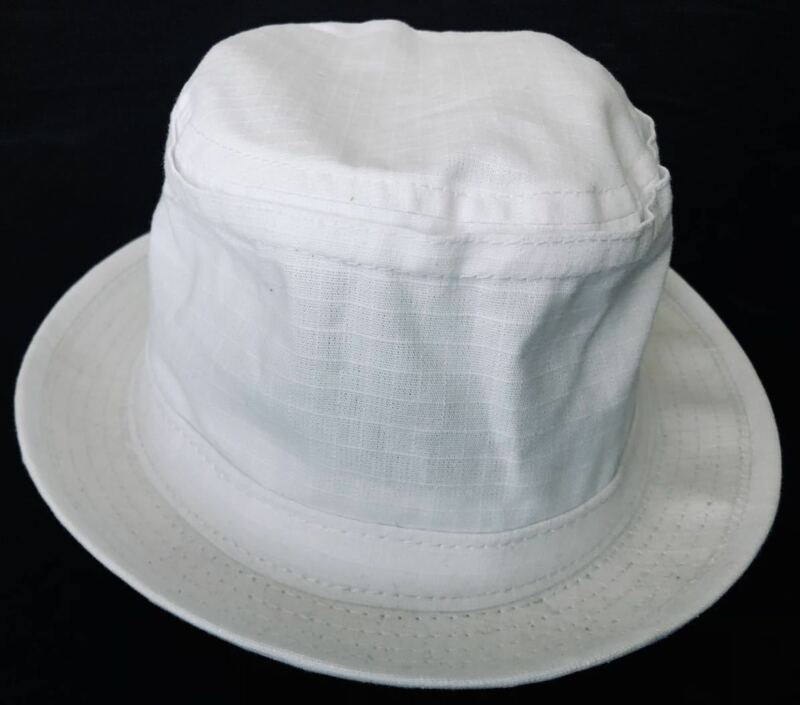 新品 USA製 ニューヨークハット ポークパイ リップストップ　　帽子 アメリカ製 NEW YORK HAT MADE IN USA ホワイト 柳5519