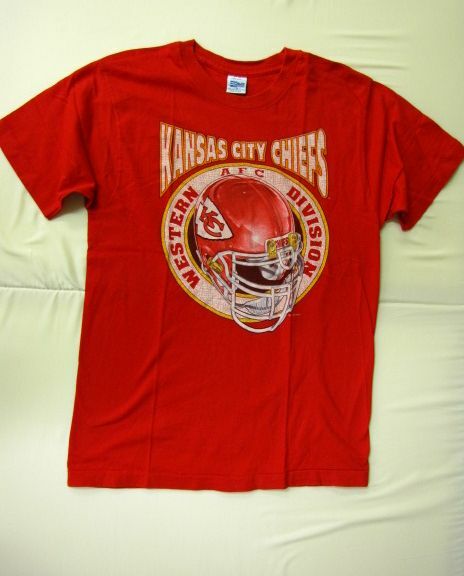 N350＊USA製　95年　NFL　カンザスシティ　チーフス　AFC　Tシャツ　記念Ｔ