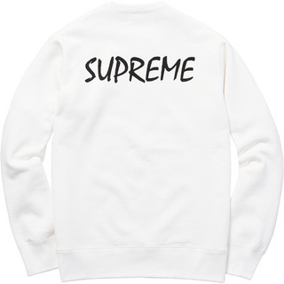 新品 未使用 国内正規品 ◆ 激レア ◆ Supreme St. Ides Crewneck クルーネックスウェット 白 M ＋ シール3点 ＋ ロゴ袋1点◆◆