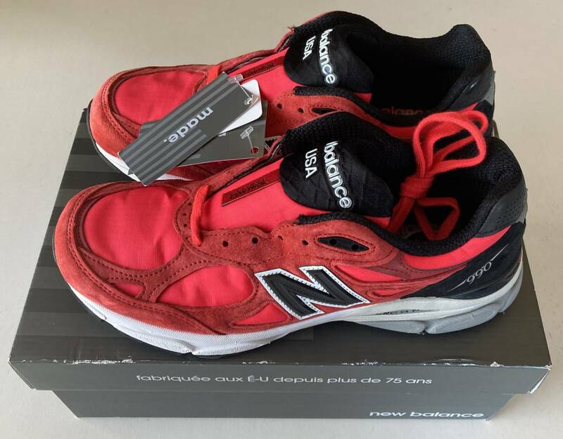 new balance M990PL3 red US8.5 26.5cm 990PL3