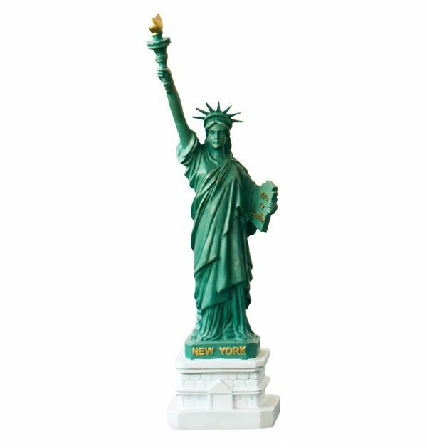 置物 自由の女神 アメリカ NEW YORK 土台付き (グリーン)