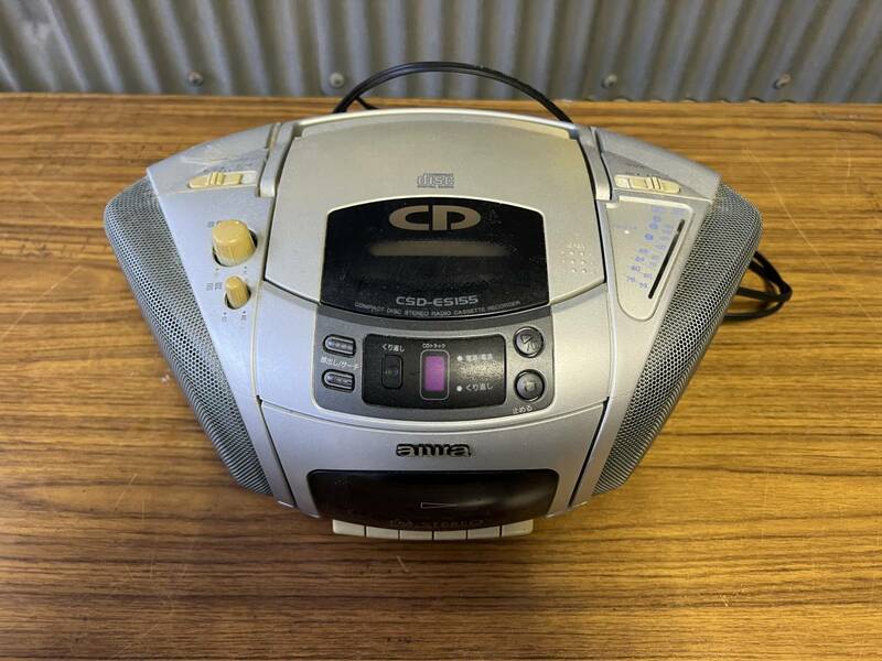 aiwa アイワ CDラジカセ CSD-ES155 コンパクトディスク ステレオ ラジオカセット レコーダー CD ラジオ カセット デッキ