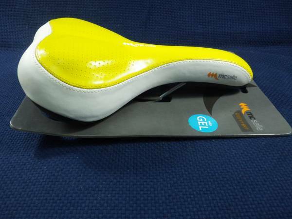 mc selle / GEL入りサドル イエロー×ホワイト