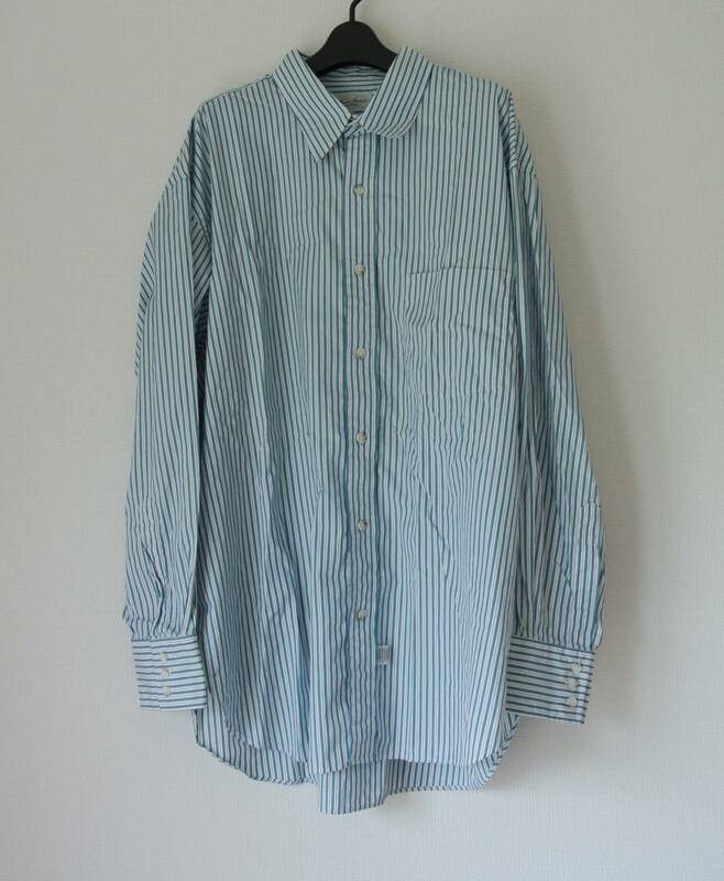 Marvine Pontiak shirt makers/Regular Collar 3 Button SH　/ストライプ　オーバーサイズシャツ/ マービンポンティアック/定価36300円