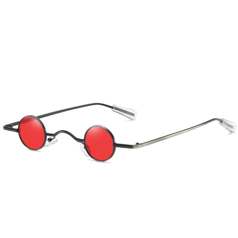 女性のためのヴィンテージサングラス　小さな丸いスタイルサングラス　ワイド　ブリッジ　パンク　スチームパンク　ユニーク　A1630