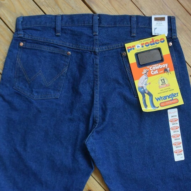 新品 デッドストック Wrangler ラングラー デニム パンツ メンズ W36×L34 カウボーイカット ロデオ インディゴ タグ付き未使用品 P0620