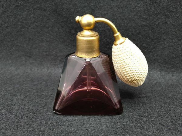 香水瓶　ポンプ付き　アンティーク　ヴィンテージ　インテリア　コレクション (22_10302_10)
