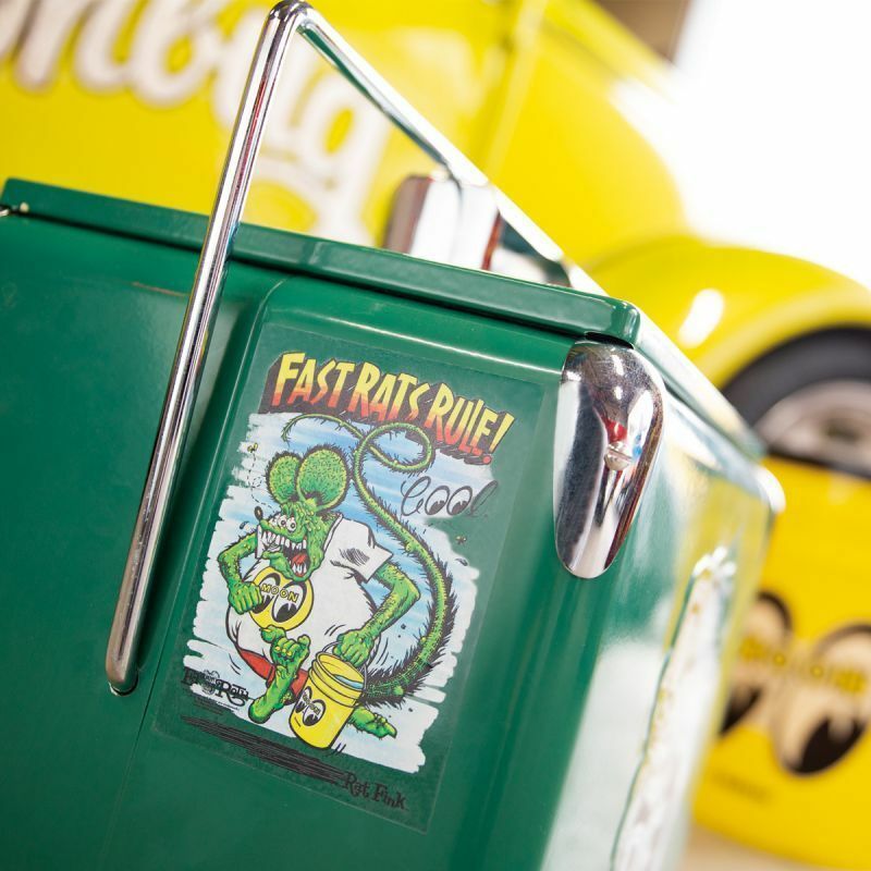 mooneyes 普通郵便84円可 Rat Fink x MOON Fast Rat Rule 洗車 ステッカー ラットフィンク フィルム製 シール デカール コラボレーション