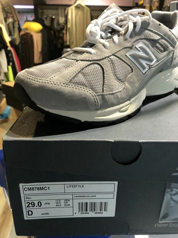 NEW BALANCE ニューバランス　CM878MC1　Dウィズ　サイズ29cm グレー　FK