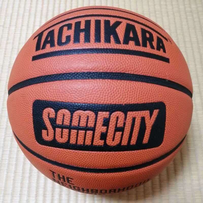 中古品 完売品「ballaholic TACHIKARA SOMECITY 2015-2016 公式球」バスケットボール 7号 人工皮革製 タチカラ ボーラホリック サムシティ