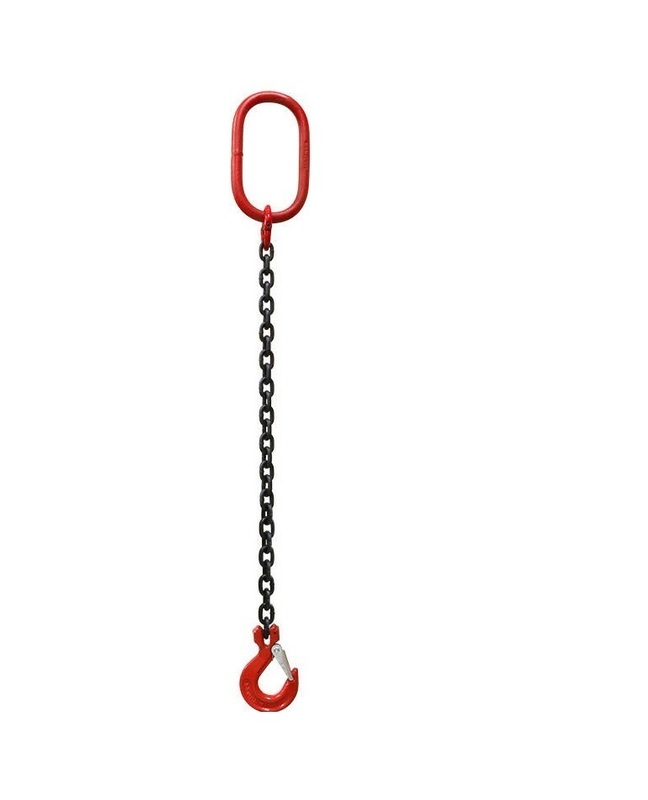 三方良し　1本吊り チェーンスリング 使用荷重：0.5t チェーン径5mmリーチ長さ1.5ｍ チェーンフック　チェーンブロック スリングチェーン