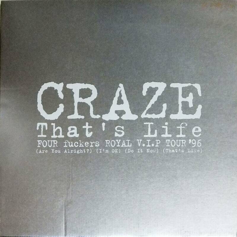 ◆LD CRAZE That's Life FOUR Fuckers ROYAL VIP TURE '96★フォト・ステッカー付き