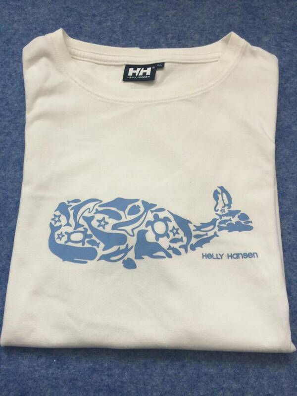 【Ｔシャツ】へリーハンセン　HERRY HANSEN　半袖　抗菌防臭　Polygiene 　ポリジン加工　クジラ　ホワイト　未使用　