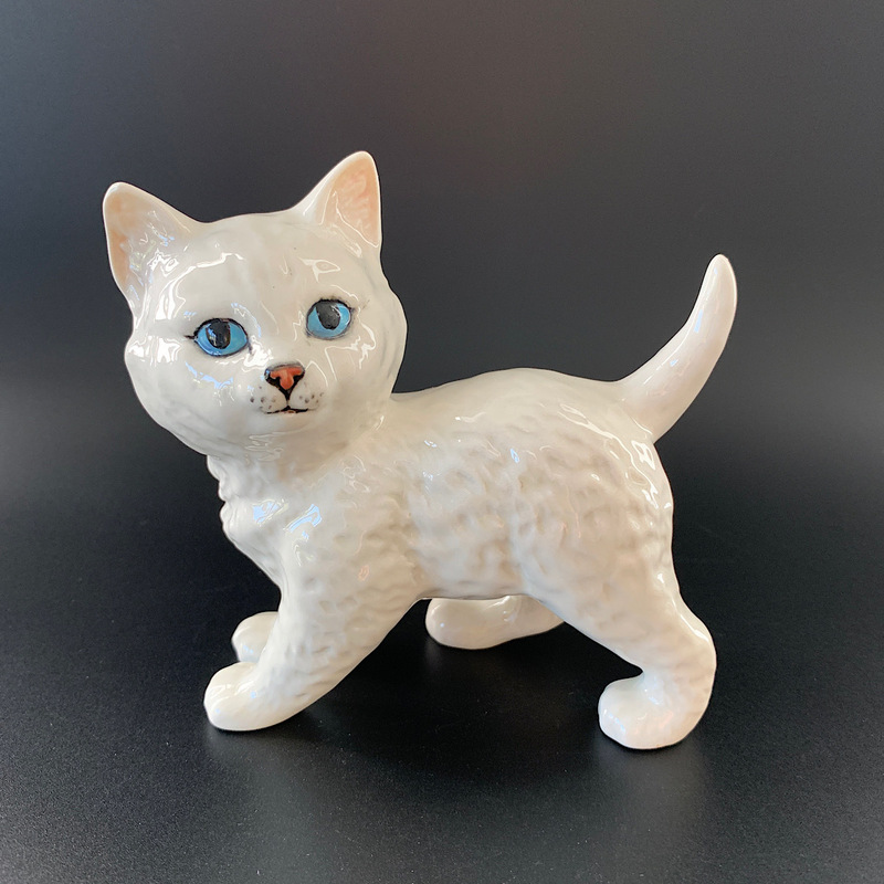 【レア！】　英国直輸入品！　ベスウィック　ビンテージ　子猫　ホワイト　ブルーアイ　美品！