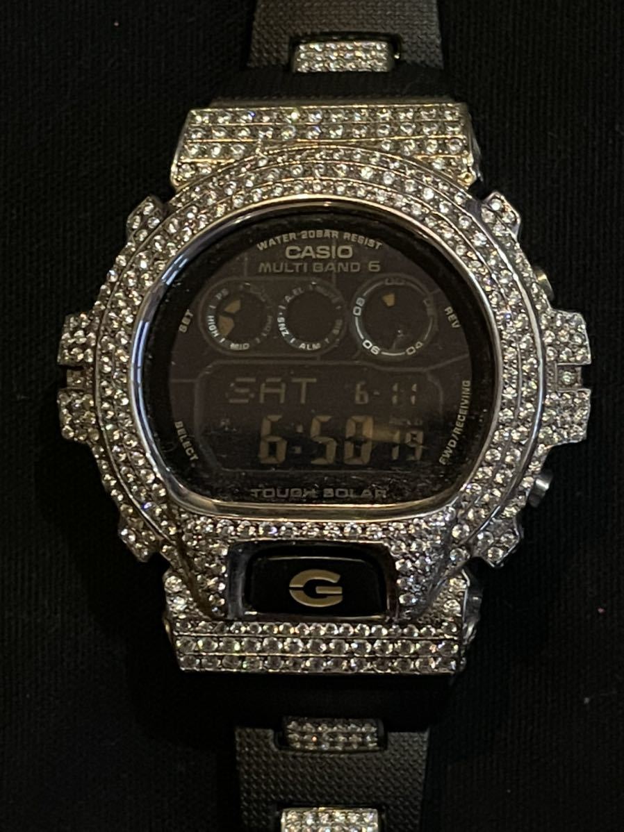 【個人出品】カシオGショックタフソーラー　マルチバンド6 GW-6900BC アフターダイア　ジルコニア