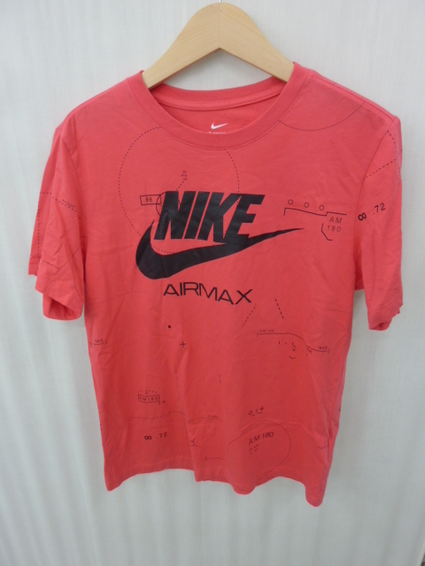 NIKE ナイキ AIR MAX ロゴ 半袖 Tシャツ 赤系 Mサイズ エアマックス AT2722-691