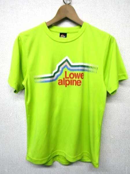 V0782：Lowe alpine ロウアルパイン 半袖Tシャツ/黄緑/S カットソー 半袖シャツ スポーツウェア アウトドア アウトドアウェア：35