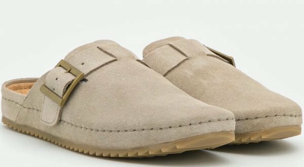 Clarks クラークス 24.5cm スライド ミュール サンド スエード レザー サンダル スニーカー フラット ローファー バレエ パンプス RRR52