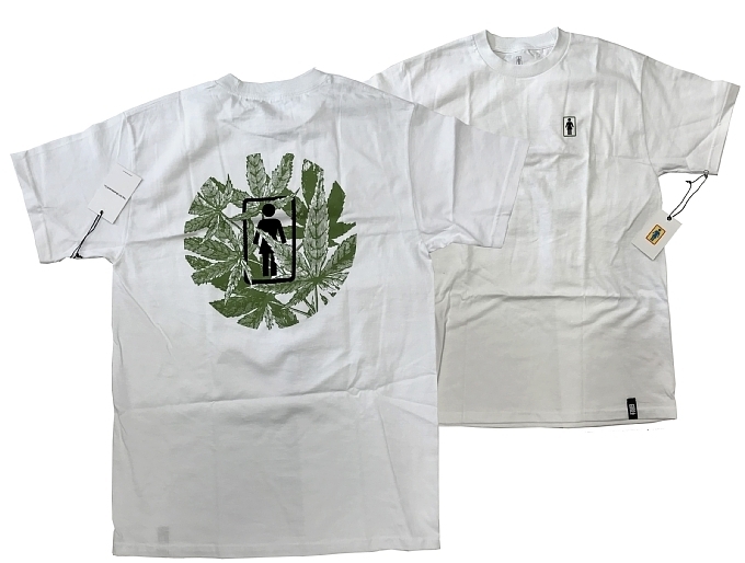 【送料無料】GIRL ガール SMOKE SESSION Tシャツ WHITE/Lサイズ 新品