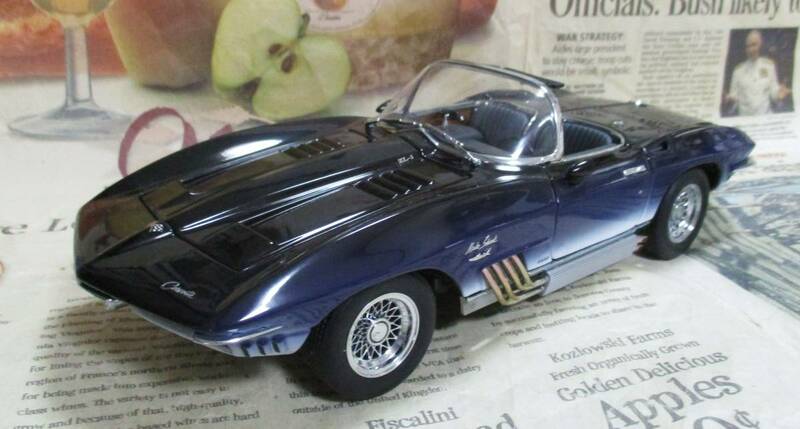 ★激レア絶版*AUTOart*1/18*1961 Chevrolet Corvette Mako Shark ダークブルー