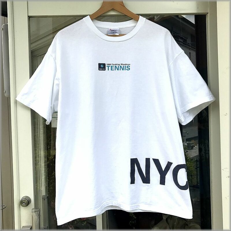 ★ナイキ　90s　Tシャツ　size M　NYC　1999 Flushing Meadows　TENNIS★検 ビンテージ テニス アメリカ 古着