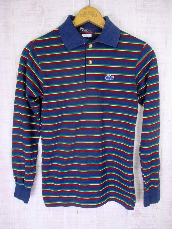 70's　ビンテージ　LACOSTE IZOD　ラコステ　長袖　ポロシャツ　BOYS　18