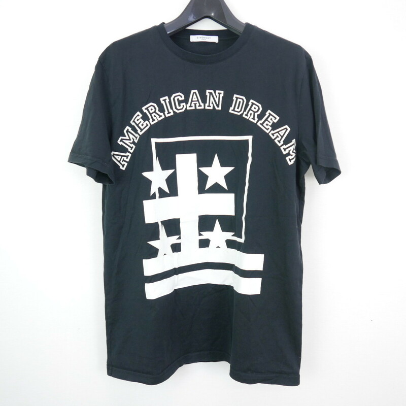 12AW GIVENCHY ジバンシィ American Dream t-shirt BLACK XS メンズ トップス コットン スター プリント クルーネック 半袖Tシャツ