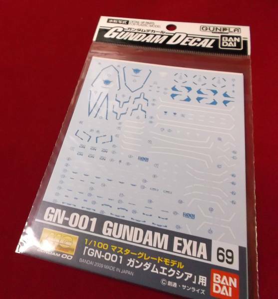 GD69　ガンダムデカール　MG　ガンダムエクシア 用　定形84円対応　GN-001