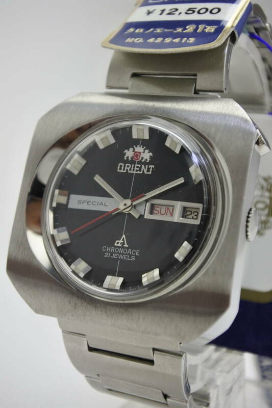 奇跡未使用品☆　1970年代　ORIENT CHRONOACE　SPECIAL　２１石　自動巻紳士腕時計　タグ付きデッドストック