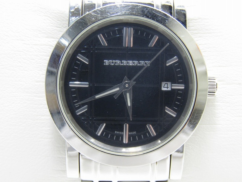 ♪売り切り 大特価 稼働品 BURBERRY バーバリー レディース腕時計 BU1365 クォーツ 黒文字盤 デイト付き♪