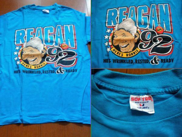 ★ヴィンテージ 古着☆USA製1992年製 ロナルド レーガン Reagan リチャード ニクソン Nixon大統領 Tシャツ★トランプ ブッシュ オバマ