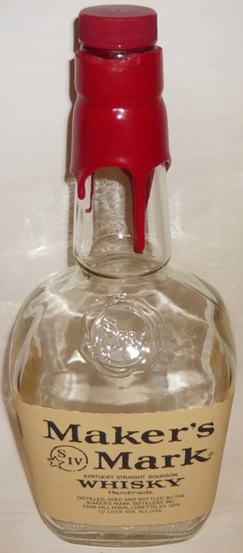 【空瓶 空き瓶 空ボトル】アメリカ合衆国の1000ml◆ Maker’s Mark メーカーズマーク◆ウイスキー★バーボン☆ボトル ☆1.0Lサイズ