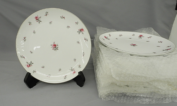 昭和レトロ MEITO　メイトー　名古屋製陶　Rose chintz by MEITO JAPAN　陶磁器　 皿　25,5cm　ディナープレート　15枚まとめて　プリント