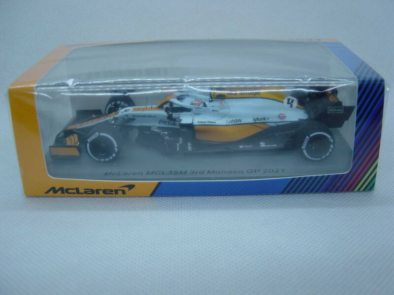 送料350円～ spark 1/43 McLaren MCL35M F1 3rd Monaco GP 2021 #4 Lando Norris Gulf ガルフ マクラーレン ランド・ノリス モナコGP