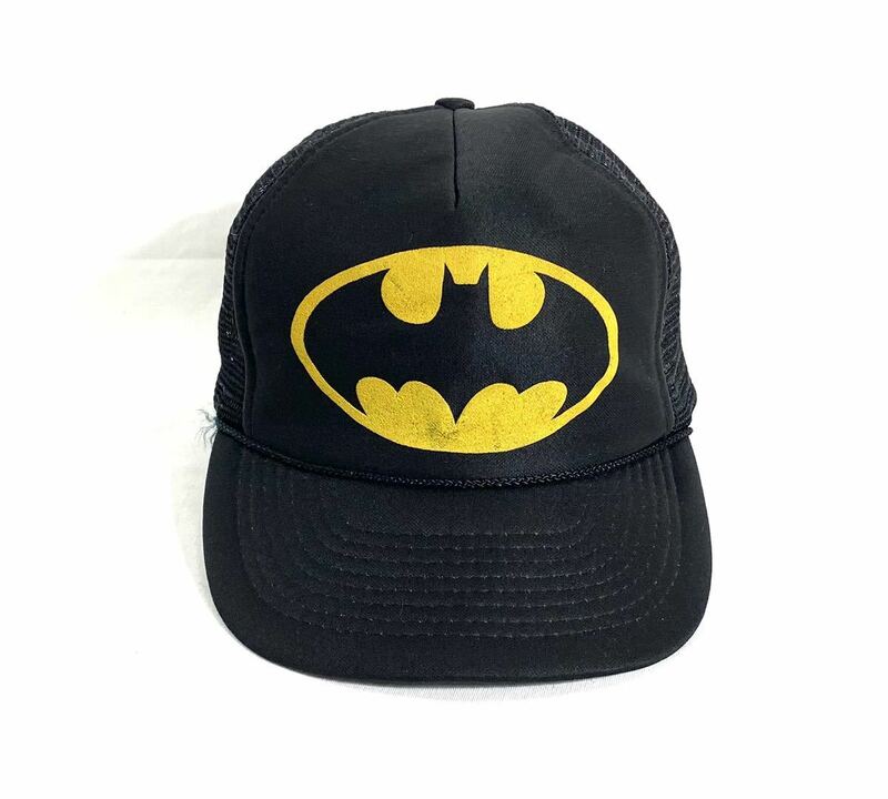 ■ ビンテージ バットマン メッシュ スナップバック キャップ 黒 BATMAN CAP ブラック 帽子 アメコミ 映画 DCコミックス ■