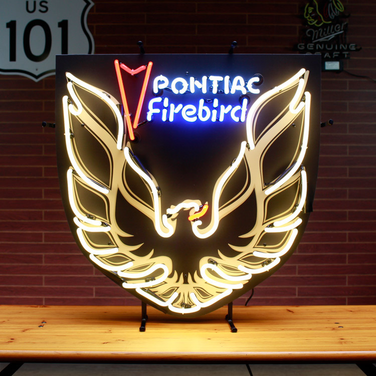 看板 ネオンサイン / ポンティアック・ファイヤーバード PONTIAC FIREBIRD 高さ60.5×横60.5×奥行き15c