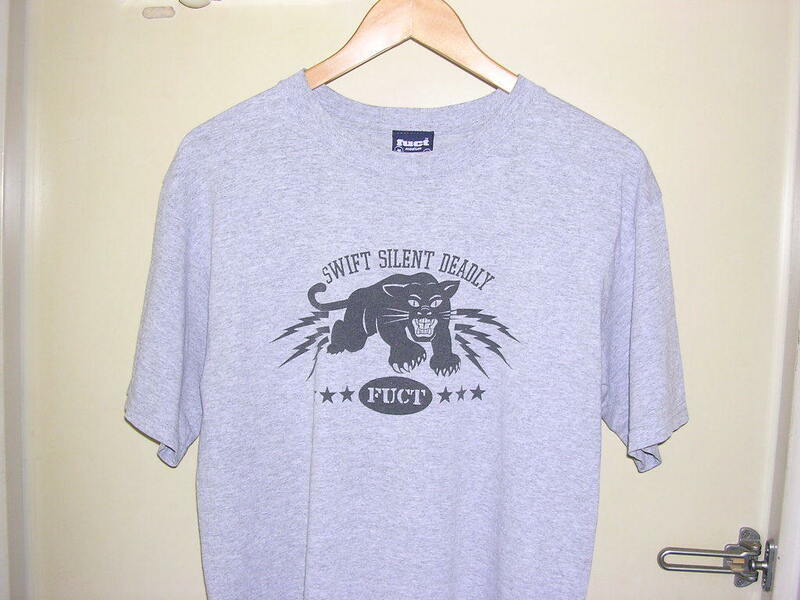 90s USA製 ファクト FUCT SWIFT SILENT DEADLY Tシャツ M グレー vintage old
