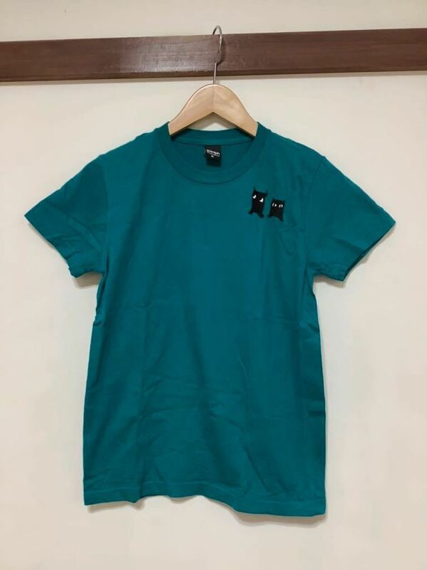 そ979 グラニフ キャラクター刺繍 半袖Tシャツ SS ブルーグリーン