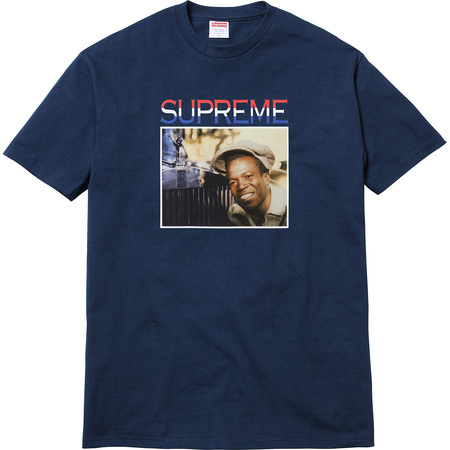 supreme barrington levy & jah life englishman tee navy