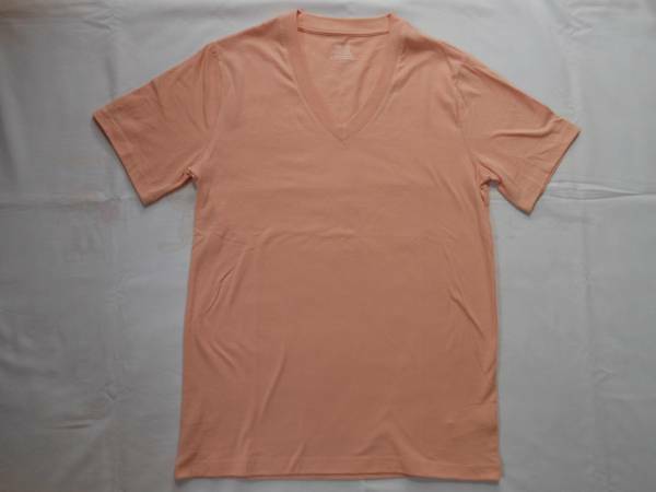 新品ギャップGap　Vネックカラー半袖Tシャツ　オレンジだいだい　XS　M