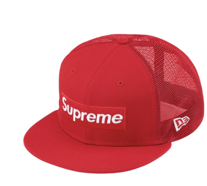 【国内正規7-1/2】Supreme Box Logo Mesh Back New Era Black シュプリーム ニューエラ ボックスロゴ 赤 レッド キャップ 帽子