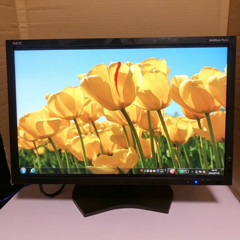 中古良品NEC MultiSync LCD-P241W画面回転縦横 24インチワイド液晶モニター型番L240UN動作品SHY632