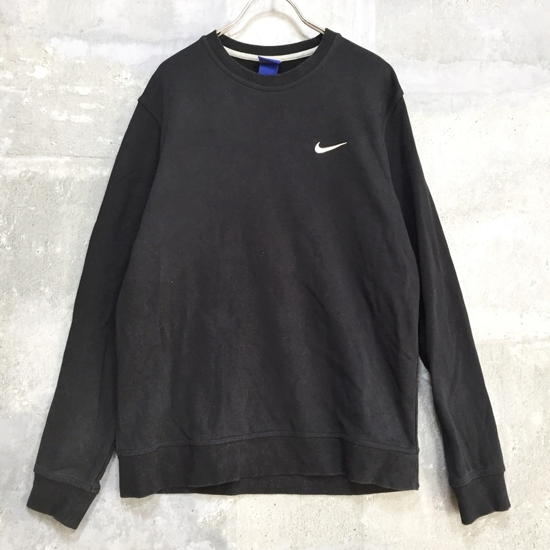 ◆大きいサイズ◆XL◆お洒落な逸品◆NIKE/ナイキ スウェット トレーナー 長袖 コットン100％ ブラック 黒 XL メンズ K83 ｃ3901