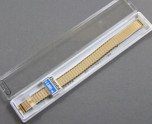 ■ 即決！◆ 10 mm ★ エバー方式 ■ 伸び縮み式 / クサリバンド ★ バンビ ◆ ステンレス鋼（金メッキ）◆ 