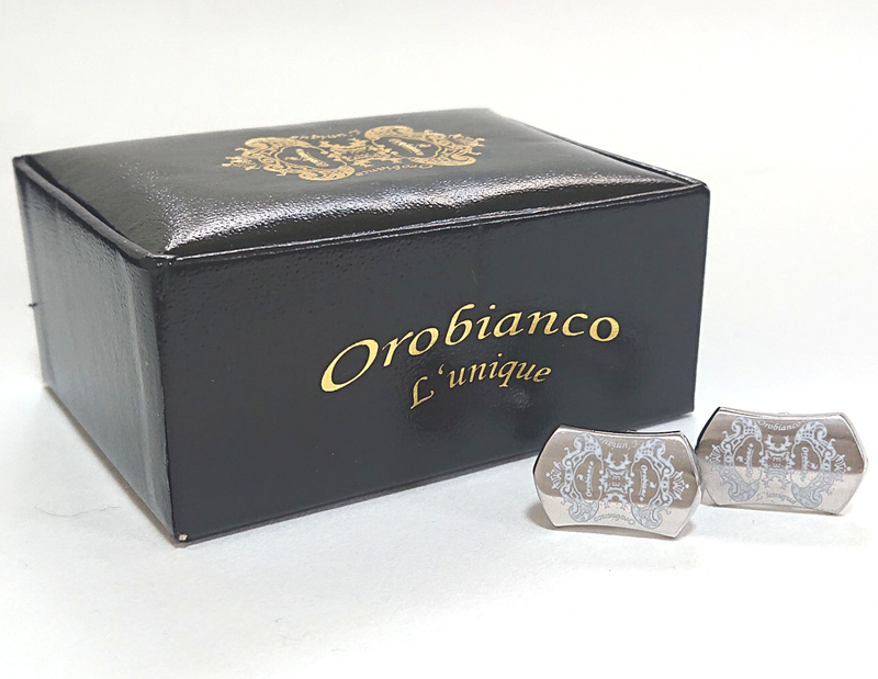 【oac16】新品　Orobianco L'unique オロビアンコ ルニーク　カフス　カフリンクス　アクセサリー　シルバー