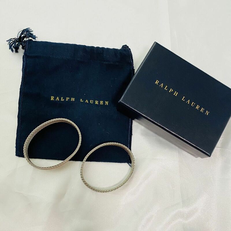 ralph lauren ラルフローレン　ラルフ　バングル　シルバー　メッシュ　ブレスレット　Bangle