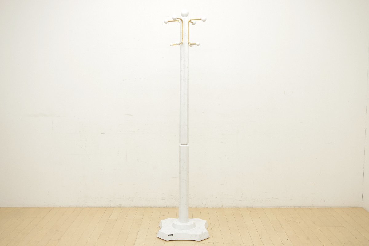 karimoku カリモク ロココ調 コートハンガー ポールハンガー 帽子掛け 洋服掛け 大理石調 ヨーロピアン 姫家具 白家具 エレガント 